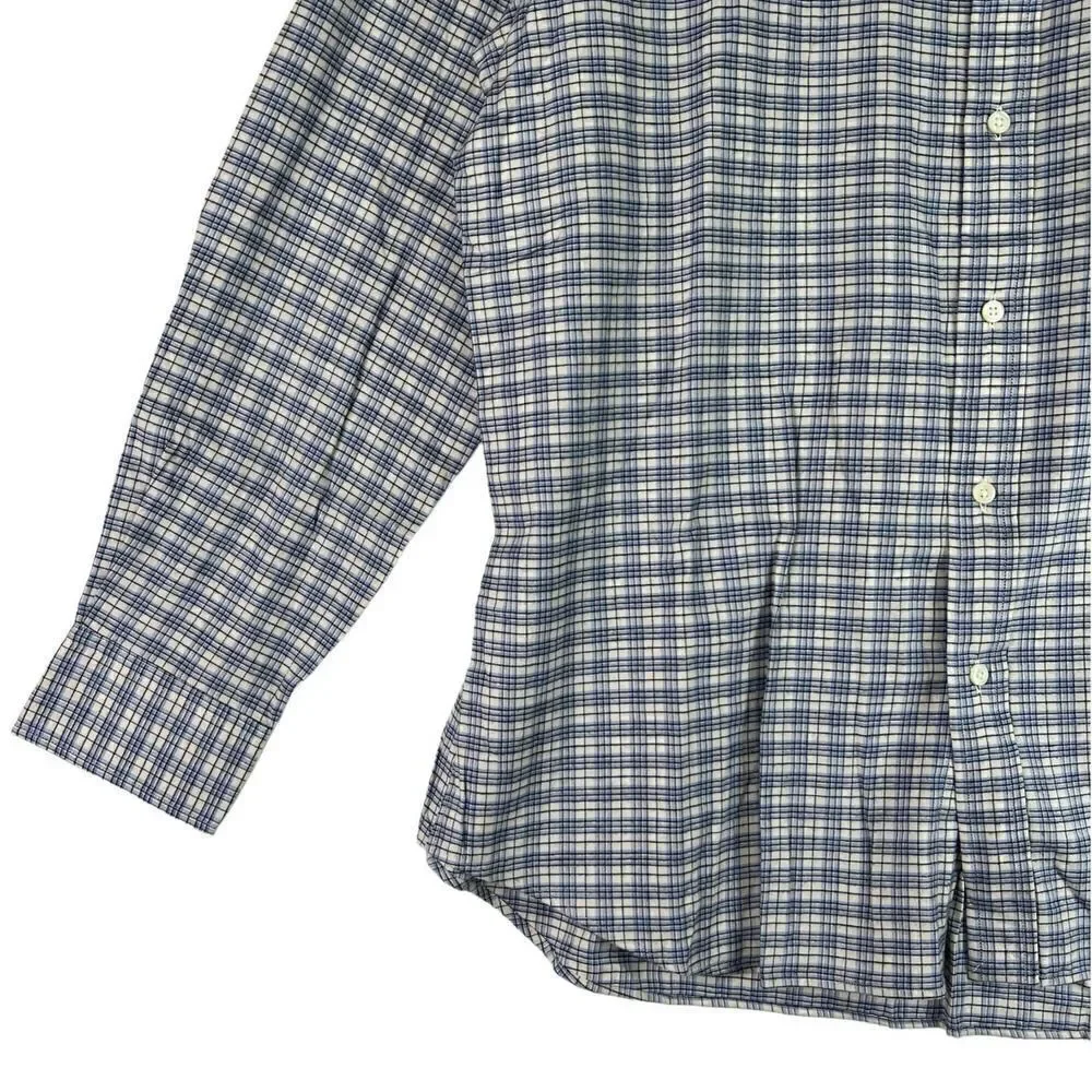 New Polo Ralph Lauren Men US XL Shirt Button Down Long Sleeve Casual White Gray - Picture 9 of 14